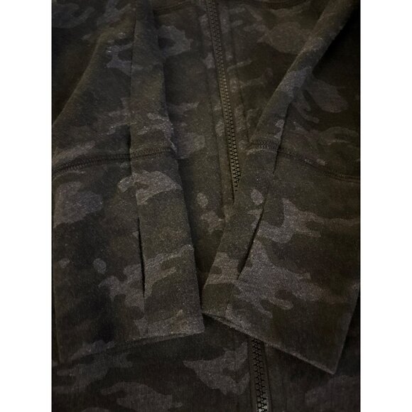 Fabletics Camo Zip-Up Oversized Hoodie Jacket Dark Gray Size Small - Picture 4 of 6